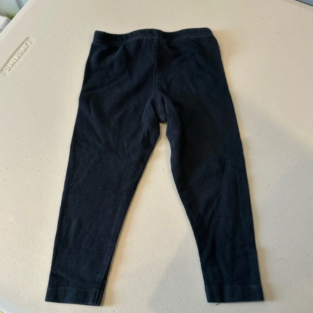 12 Month Carter's Peplum Polka Dotted Brown Zip Up with Matching Black Leggings